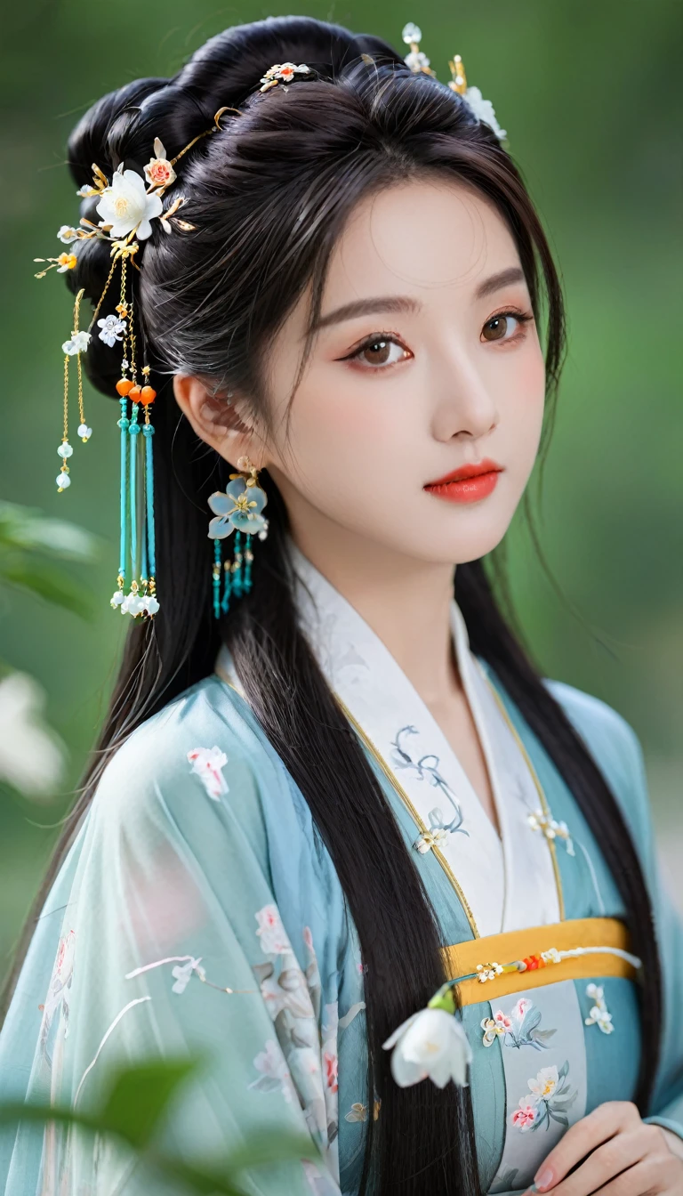 Best quality，masterpiece，Real photography，Official Art，Perfect girl，Professional photography，Photographic pose，Hanfu