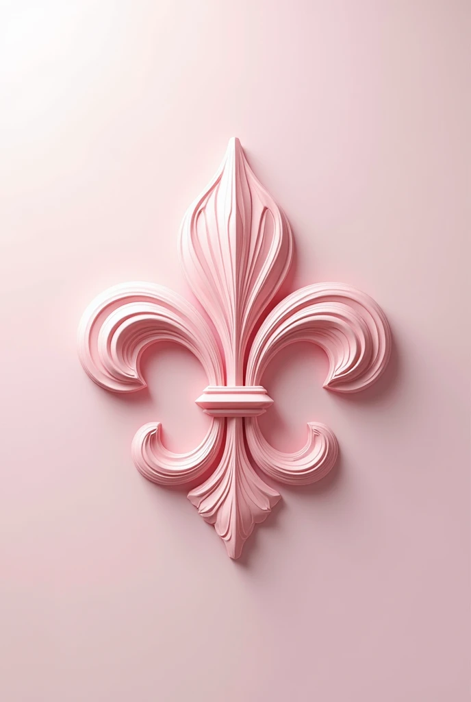 The word "fleur-de-lis" in pink and white tones