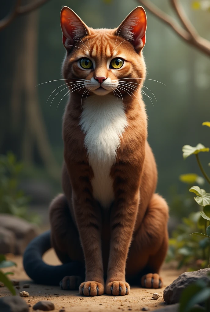Same but slightly darker brown with a little white on the chest and larger