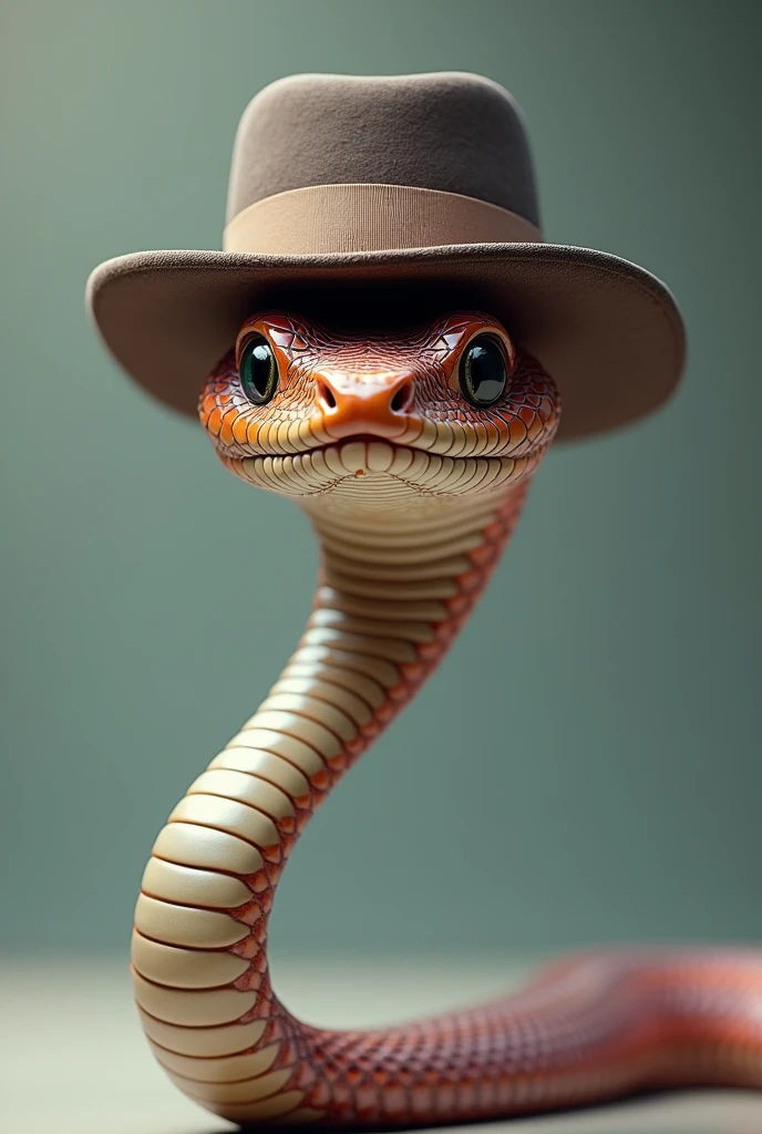 a snake with a hat 