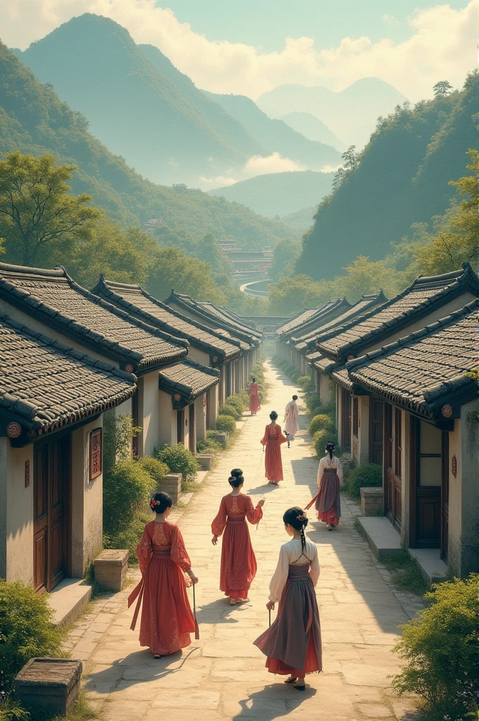 Ancient Chinese village women