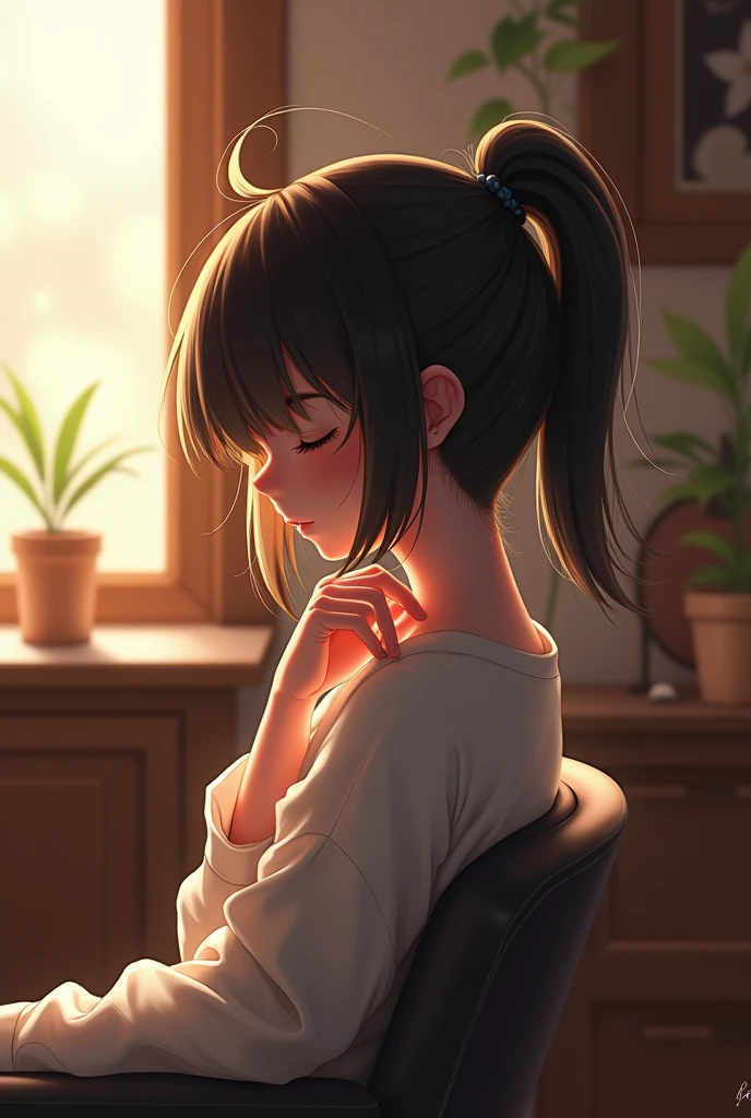 today after cutting hair