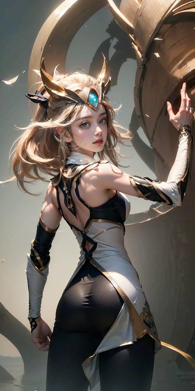 ((Highest quality, 8k, masterpiece :1.3)), (Sharp focus :1.2, Beautiful woman with perfect figure :1.4, Slim Abs), ((Big Breasts, Emphasize cleavage, The underboob is visible:1.5)), (Photorealistic:1.4), (realistic:1.4), (Ponytail Hair, Light brown hair:1.5), Highly detailed face and skin texture, Fine grain, double eyelid. Makeup face, A little bit of lipstick, sex appeal, Sexy gravure pose, (A Japanese idol wearing a see-through blue dress、She boldly spreads her legs and poses sexy on the lakeside。A calm lake and sunset in the background。:1.3)