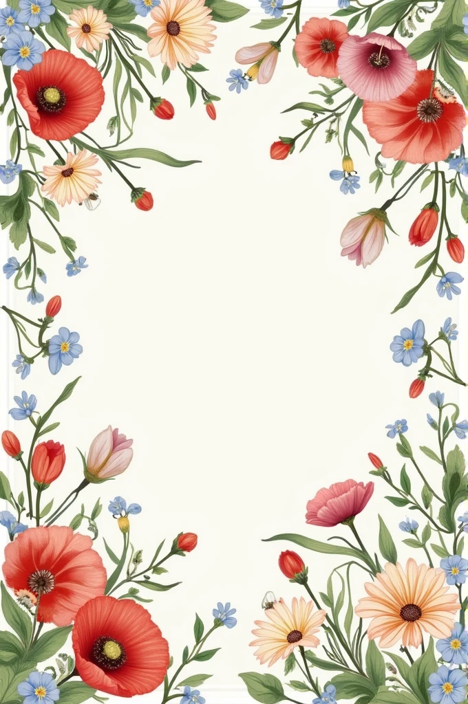 Wildflower Floral Toile De Jouy Collection