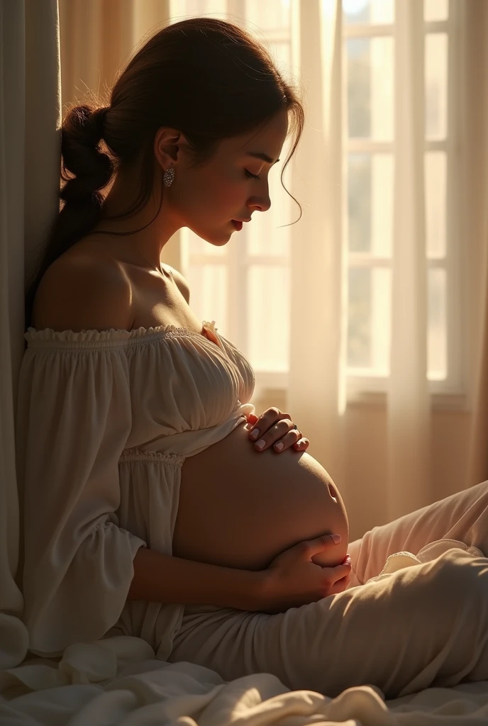 Woman caught watching her pregnancy
