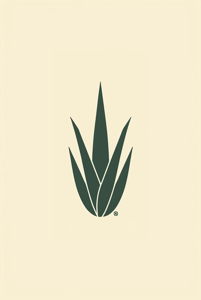 Create a simple two-color logo of an agave stem, It should look somewhat rustic but attractive to young people.. It should look simple to use in a drink logo
