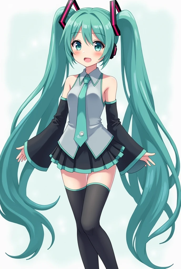 create a full body image of hatsune miku without clothes