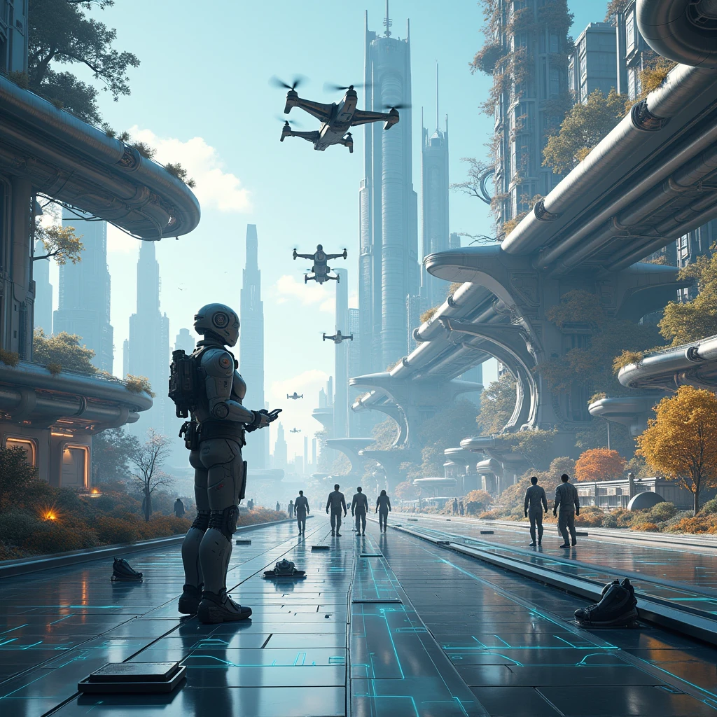 I need an image that has all kinds of technology all in one