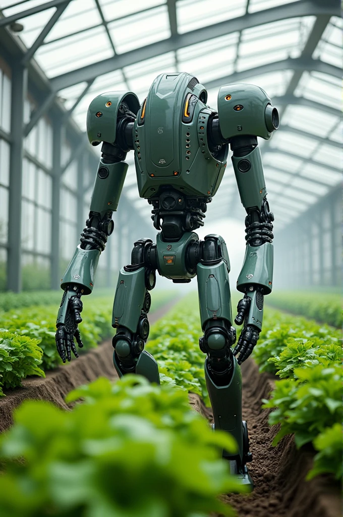 A robot that can harvest and grow plants at the same time on a large scale