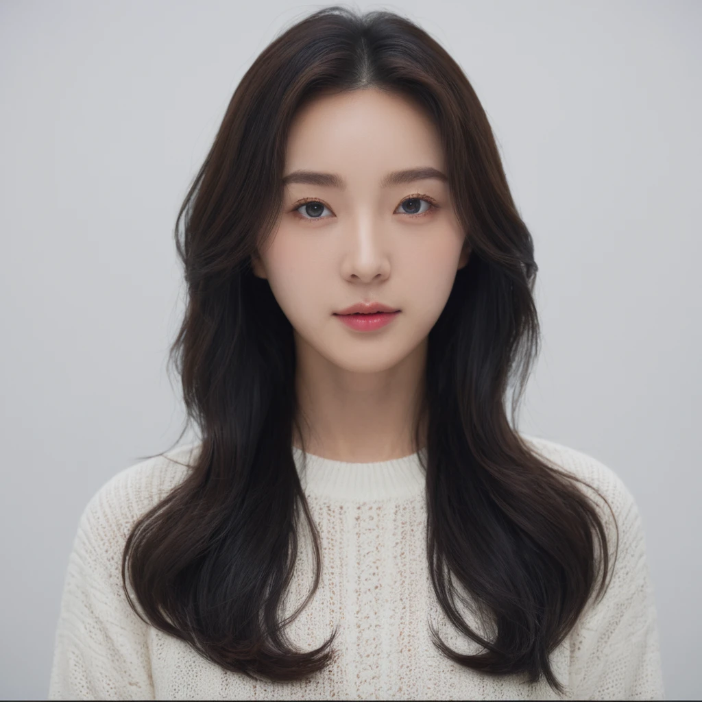Best Quality, 8k, Masterpiece, (Portrait: 1.3), (photo realistic:1.4), (hyper realistic:1.4), Sharp Focus, looking at viewer, (smoother lighting:1.1), (increase cinematic lighting quality:0.9), realistic lighting, backlighting, light on face, ray trace, (brightening light:1.2), (Increase quality:1.4), sharp detail, (best quality real texture skin:1.4), finely detailed eyes, black_eyes, finely detailed face, 2 Korean woman, (white formal_shirt:1.4), (Create an image maintaining the original base model hairstyle:1.5)