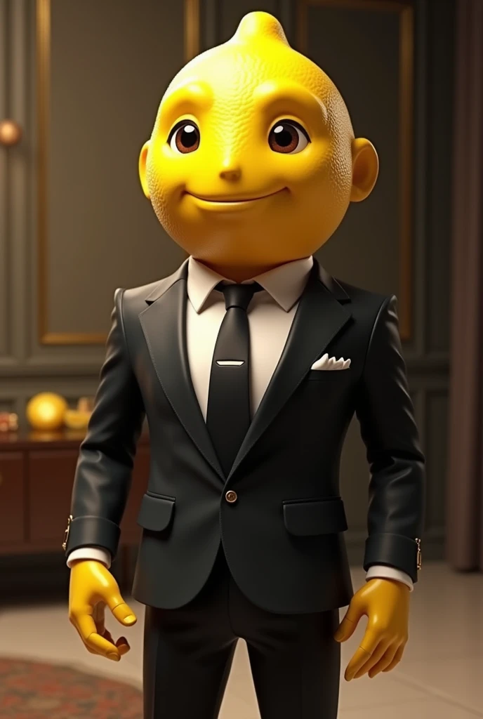 do something professional a mascot for advertising a wine and lemon liqueur