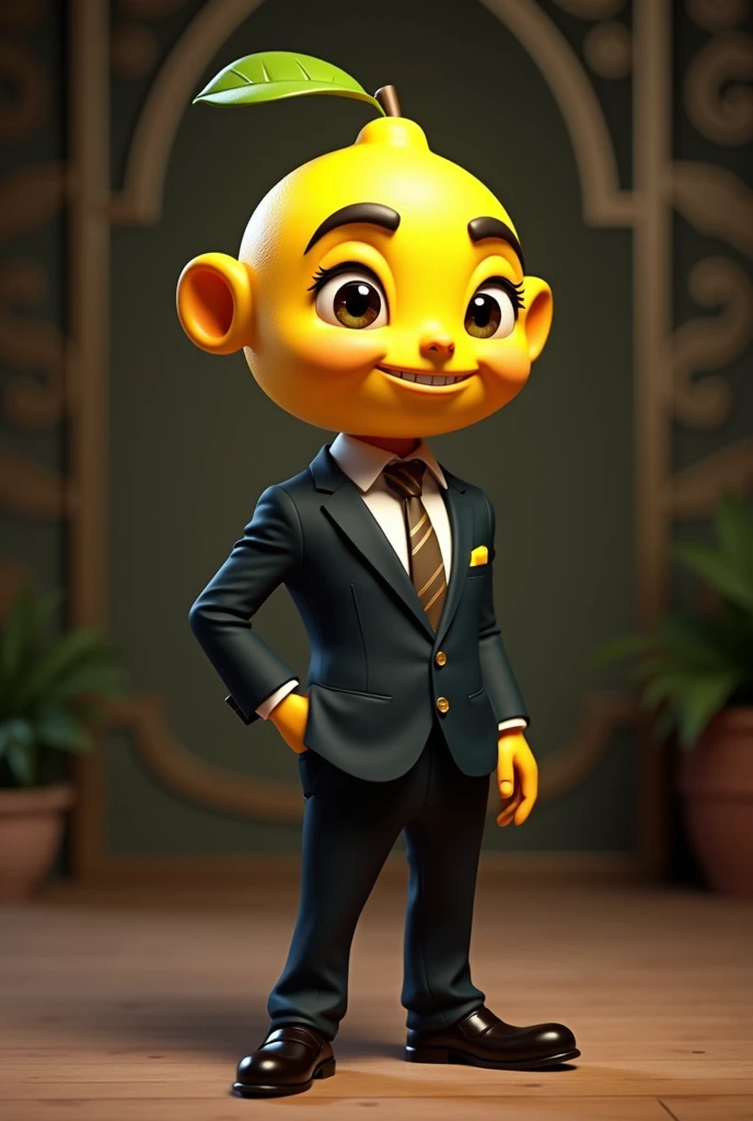 do something professional a mascot for advertising a wine and lemon liqueur