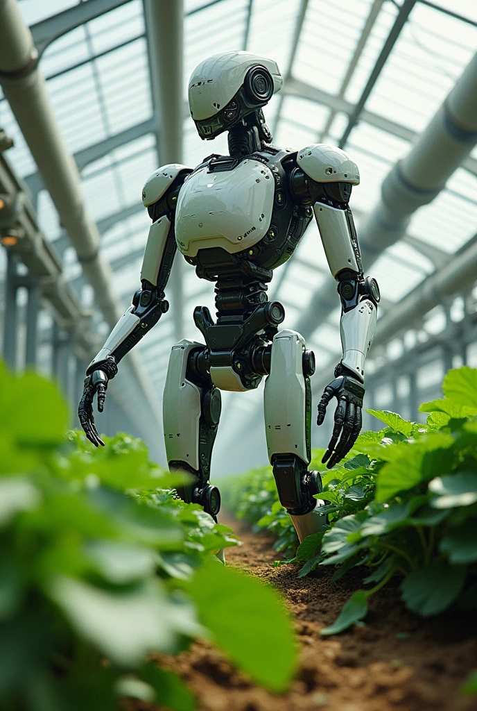 A robot that can harvest and grow plants at the same time on a large scale