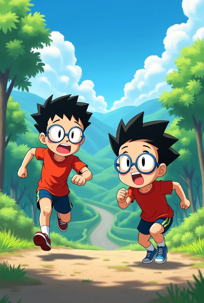Draw Nobita with Zuneo training
