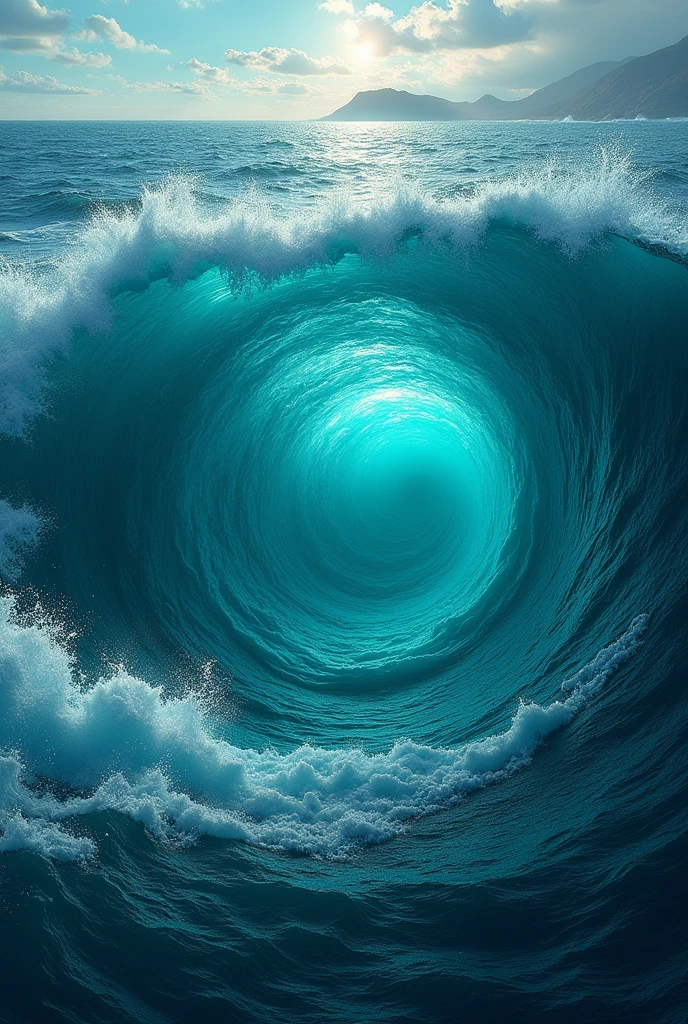masterpiece、 Highest quality, Highest quality, Highly detailed、8k、 High resolution,  Ocean Whirlpool、