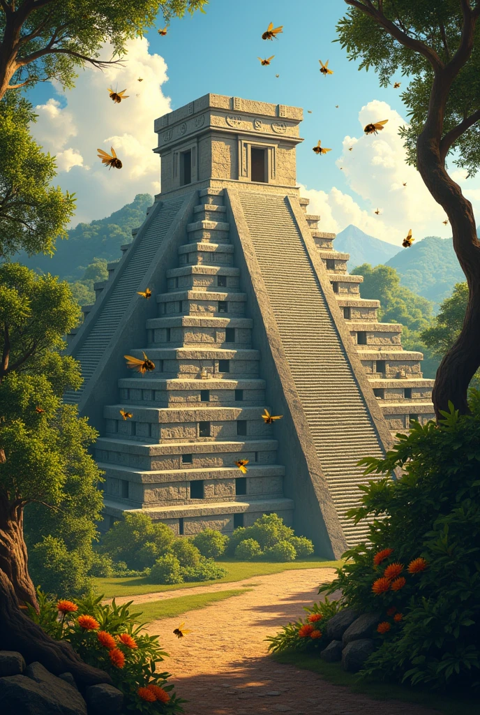 Adds more bees and the Great Jaguar Pyramid of Guatemala to the label