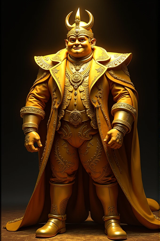 Rich Disney Macpato black background drawn in gold color