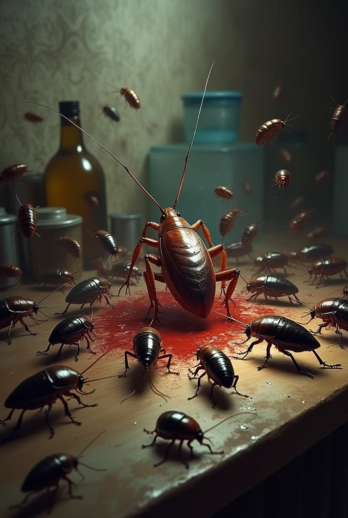 Make a picture for cockroaches killing bait