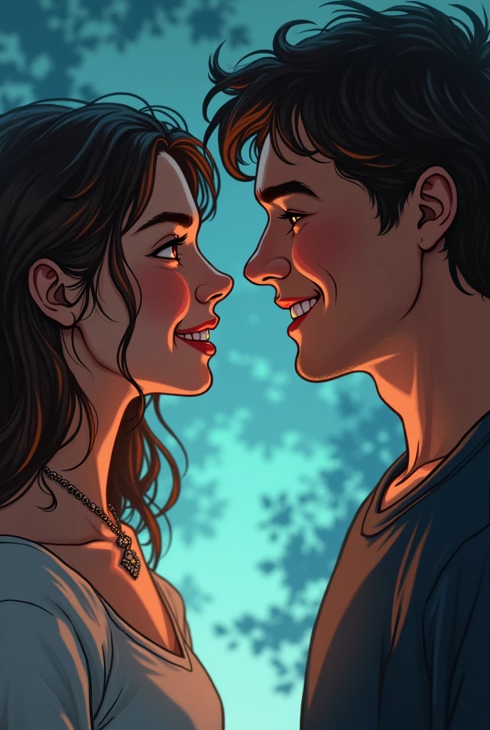 Panel 6:
(Jake and Lily look at each other with surprise and emotion. Lily realizes he is the man from her dreams.)

Text:
Lily realized that Jake was the man she had been dreaming about for years. "You are the man from my dreams!" she exclaimed.

Dialogue (Jake):
Jake smiled and replied: "Yes, I read your note. It seems fate has brought us together through time."
