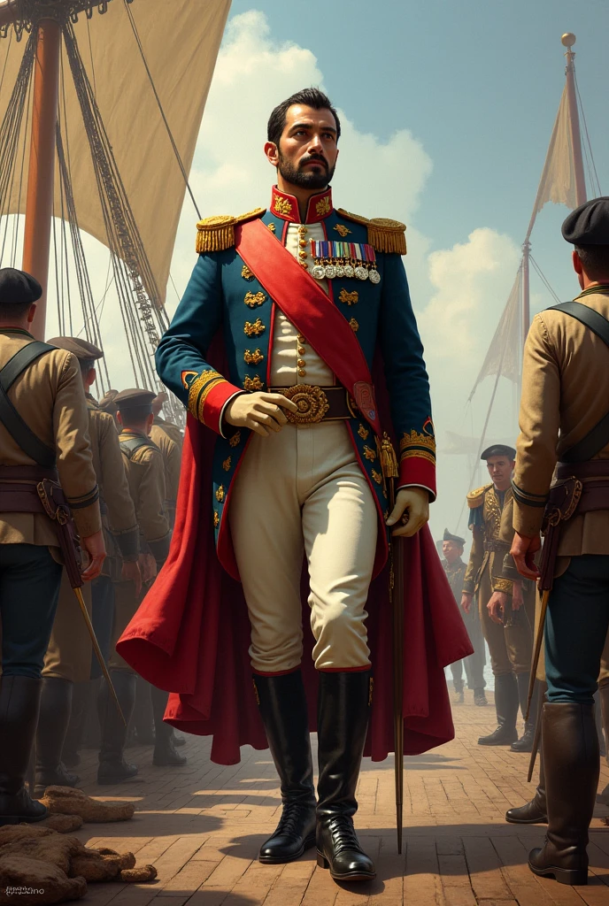 Agustín de Iturbide disembarking
