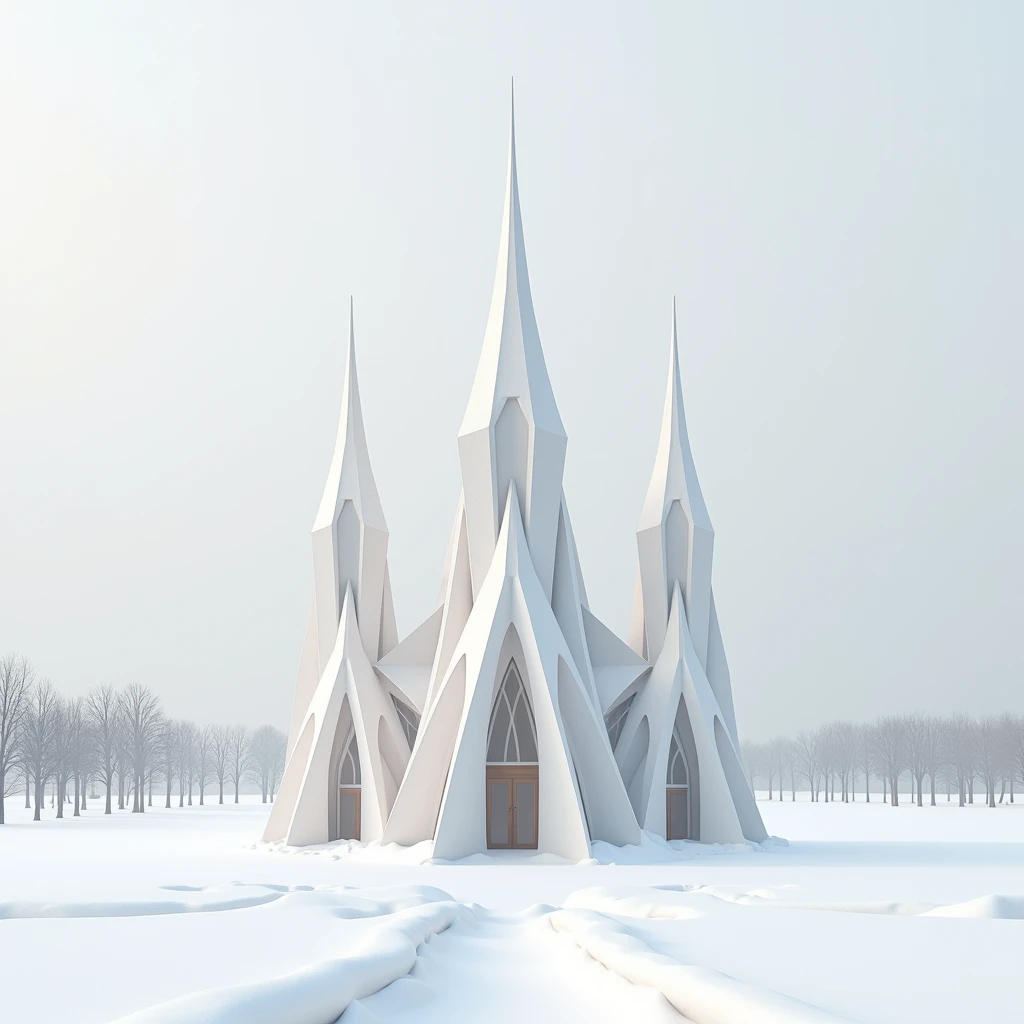 Logo, The Minimalists, design, three diamond-shaped papers ♦️, Harbin Sofia Church,church,Heilongjiang,architecture,Snow,snowflake,Paper Cutting,flat,Big scene