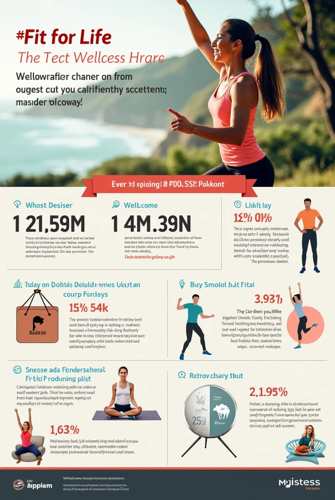 make a campaign photo infographic for FIT FOR LIFE the target audience is wealth or health conscious