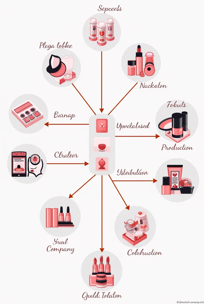 I have a study project which is to find the value chain of a mini-company that is just starting out., It has two saleswomen. This sells makeup already in packaging for sale both wholesale or individually as well as lipsticks., bases, correctors, and other products. I want to focus on the point of identifying activities. With marketing strategies, Technological tools and financial management and human resources.
Now that we have this entire value chain proposal, I would like to see it in a visual diagram or scheme.