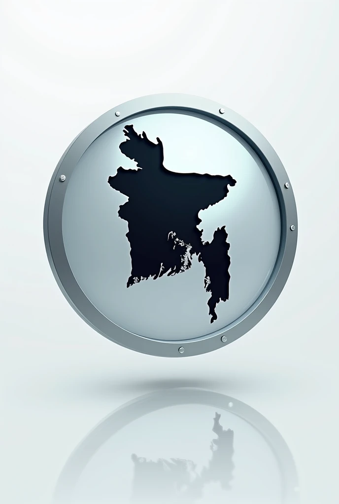 Logo for Bangla online news portal named ' Mirror Bangla', which contains map of Bangladesh in mirror. Text available.