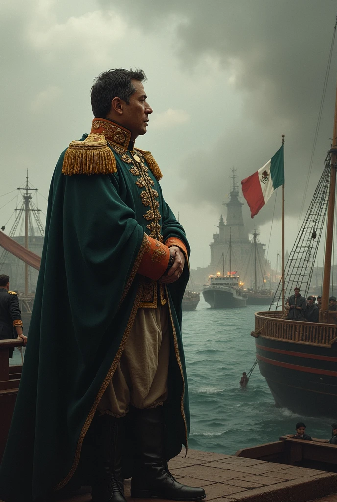Agustin de Iturbide leaving the country