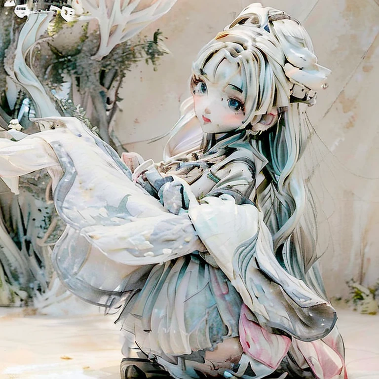 detailed face, cute face, ((masterpiece)), (Highest quality))), (Character design sheet, National costume, same characters, front, ~ side, return), figure, 1 girl, whole body, Silver Hair, eyes hair, Beautiful Eyes, Princess Cut, Environmental change scene, Short skirt, Shyness, woman, girl, Are standing, Gothic Lolita, VTuber, Chartern Betarola, (simple returnground, white returnground: 1.3) ( masterpiece:1.2), (Highest quality:1.3)