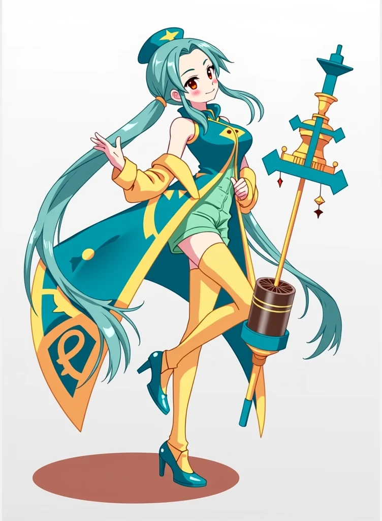 a cartoon character with long ponytails holding a needle, (ponytail forehead hair pulled back:1.3), (black hair:1.3), anime style, from girls frontline, fine details. girls frontline, girls frontline universe, girls frontline style, girls frontline, girls frontline cg, soft anime illustration, 2 0 2 2 anime style, 2022 anime style, pixiv contest winner, pretty anime character design, render of april