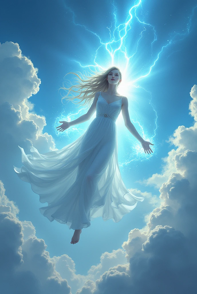 Super naked mem flying in the sky