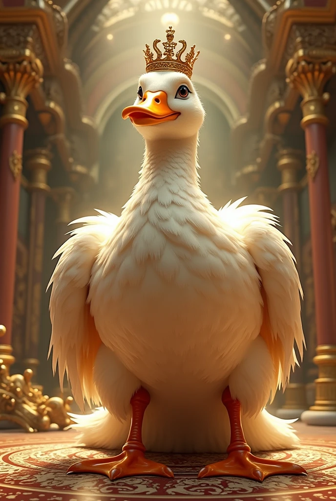 The golden white duck king in the palace