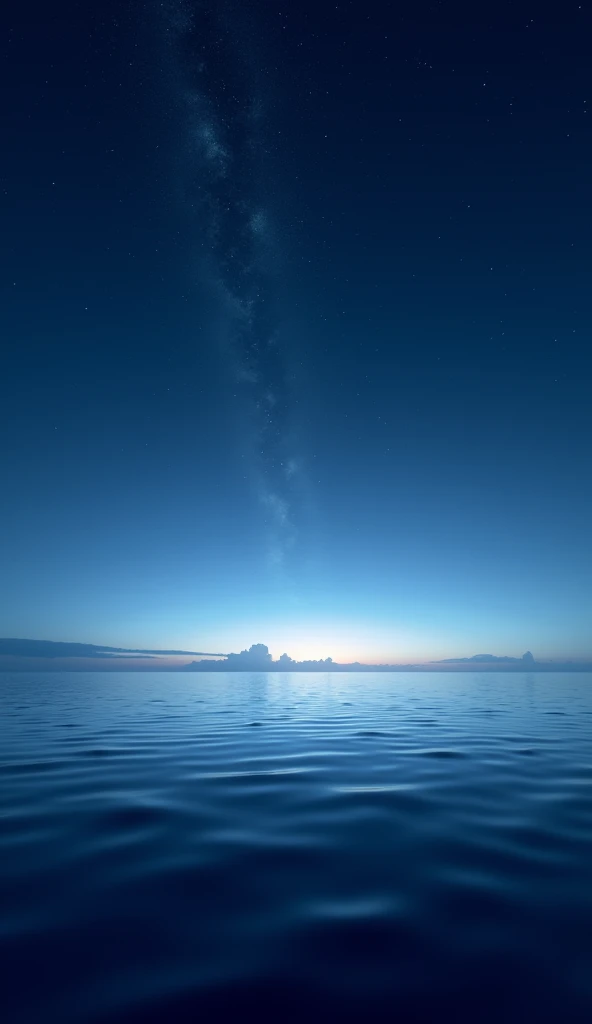 Night, sea sky, ultra wide angle lens, bright and soft light, ultra clean background, C4D, OC renderer, 3D effect