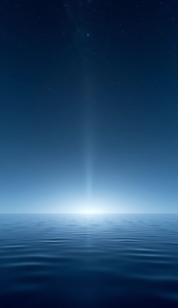 Night, sea sky, ultra wide angle lens, bright and soft light, ultra clean background, C4D, OC renderer, 3D effect