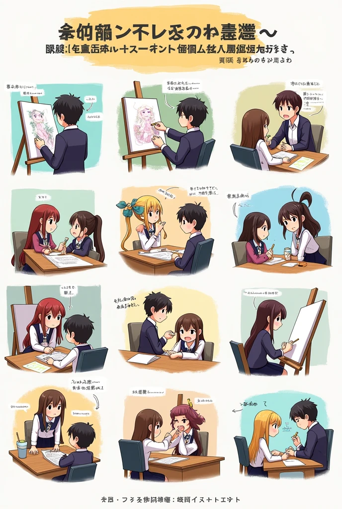 that there are 9 images of the anime fundamental paper education