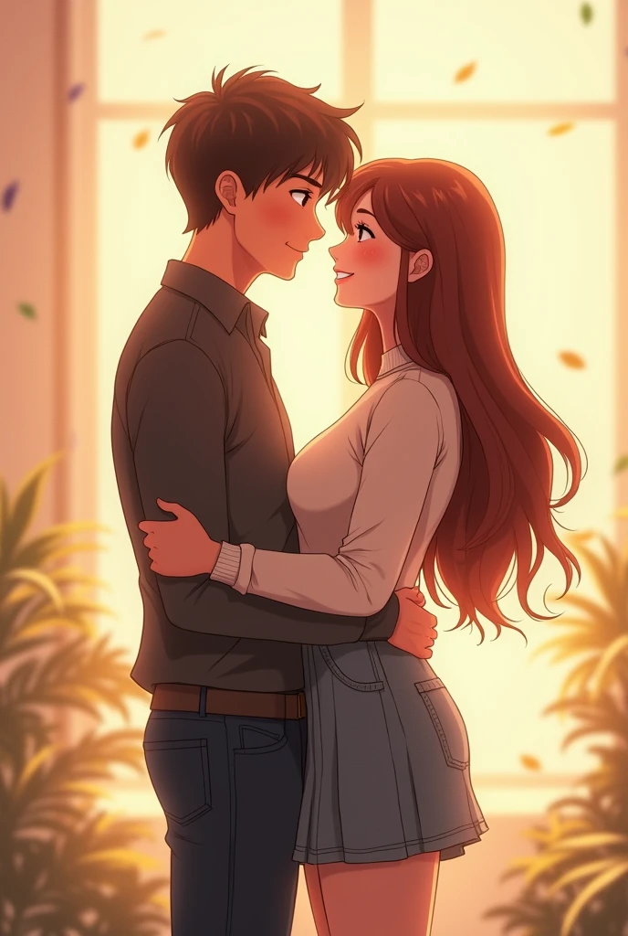 Panel 9:
(The final panel shows Jake and Lily in modern times, embraced and happy.)
Text:
Jake and Lily returned to the present, and their love continued as they stood together, now and forever.
Dialogue (Jake):
Jake looked at Lily and said: "No matter what time we’re in, I will always find you."