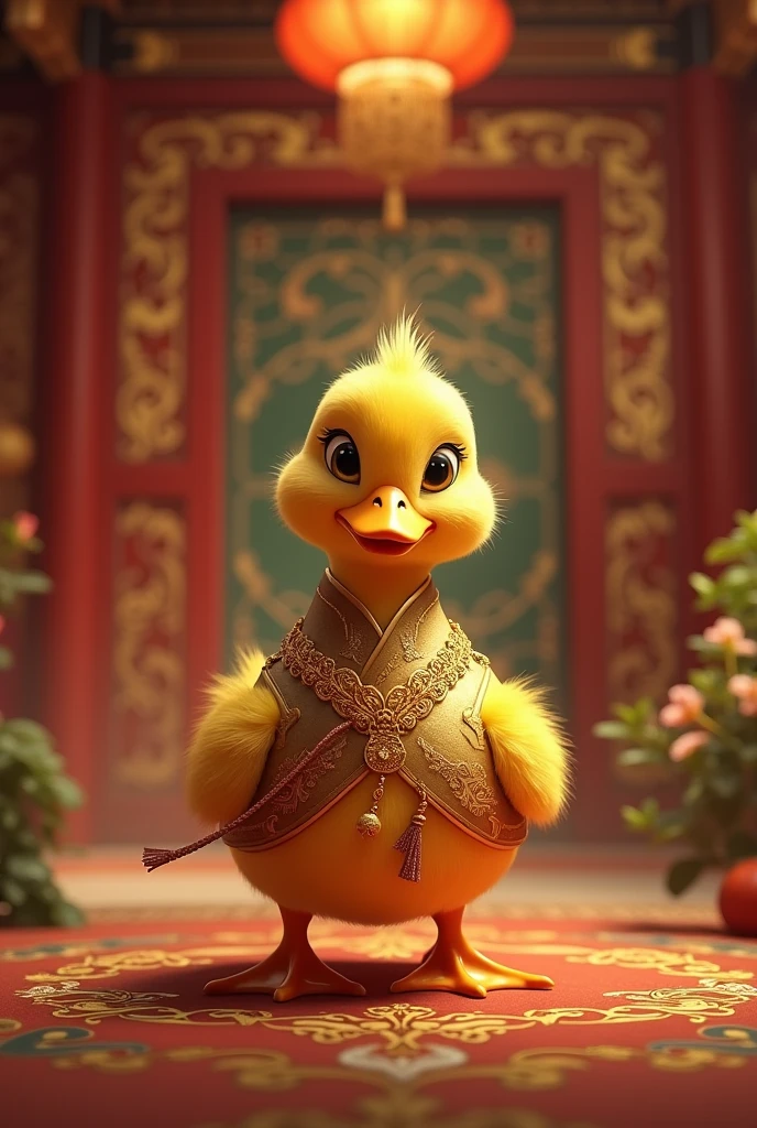 King Duck in the Palace, Golden, White, Small, Male, Chinese