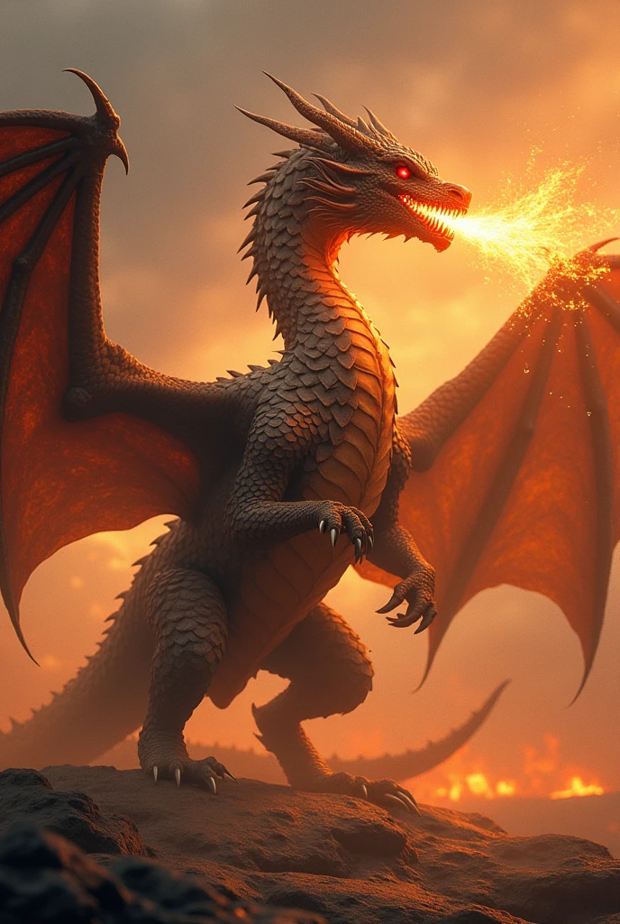 Dreagon with fire