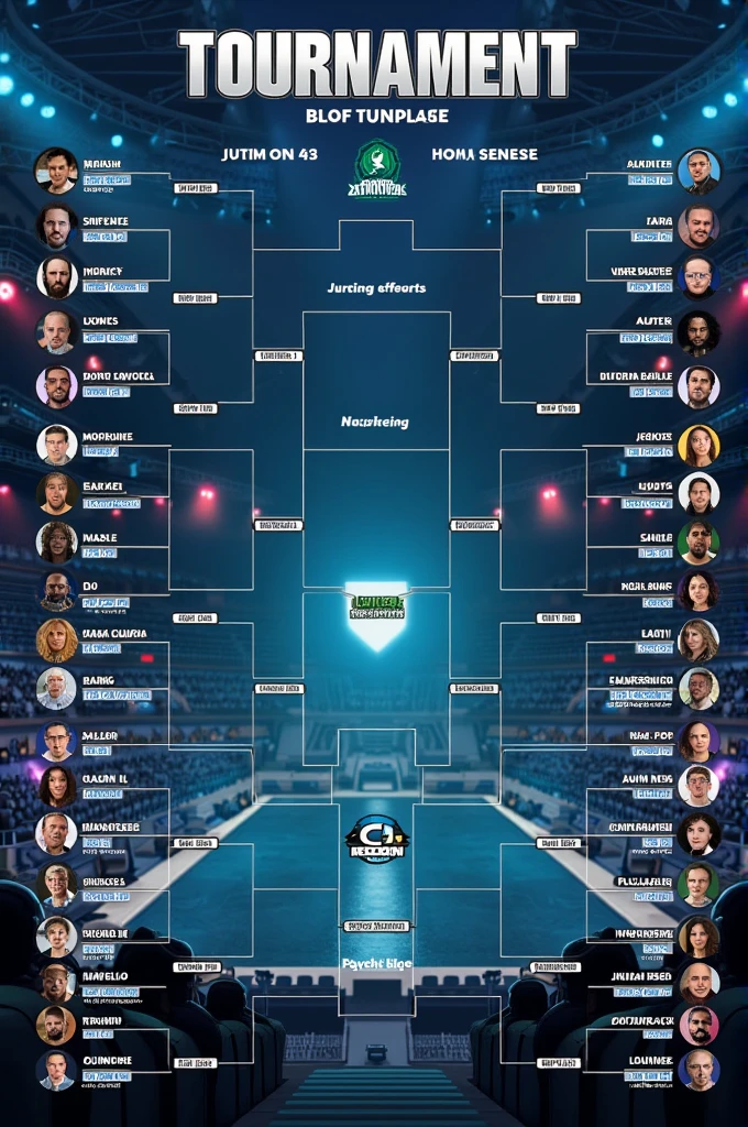 Create a template for a 16-player tournament