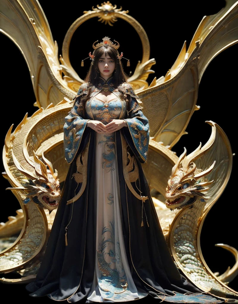 (Heavy chest)、Highest quality、Masterpiece、high definition、(dragon armorฟ้า)、(((big tits))),dragon armor、(((Detailed micro bikini))),(Wearing a beautiful jeweled crown),(Virtual image:1.4)、raw photos、1 woman、(((random hair))、(((different poses)))、Glowing skin、(((chinese dragon)))、A neat and exquisite hair accessory.、(Gorgeous jewelry necklace)、(mysterious expression)、(full body angle)、(Fight a huge dragon)、with a beautiful knife、(บิกินี่metalสีเหลือง)、(beautiful forest background)、steep cliff、(Ancient ruins of the pyramids)、((The details are extremely realistic.))、Portlet、world class illumination、(sexy pose)、shadow、Octane render、(One Eyed Explorer)、8ก、extra sharp、big 、Raw skin reveals cleavage、metal、Details of intricate jewelry、Japan details、Very complicated details、realistic light、CGSoation trend、blue eyes、sparkling eyes、Facing the camera、steep cliff、Two Stock、(full body angle)、(veil)、(((Big Heavy))),