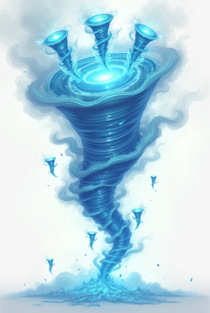 Can you make me an image with a tornado sprite that produces 6 tornadoes in an image that are aligned with a 2d sequence in transparent png format?