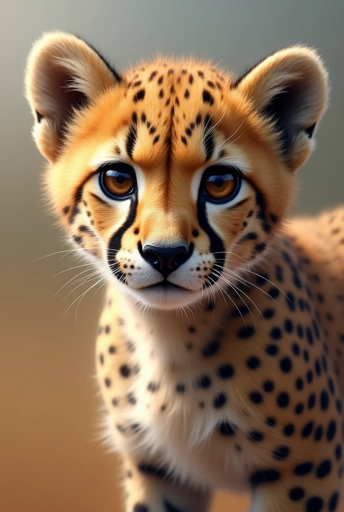 Cheetah cub closer realistic