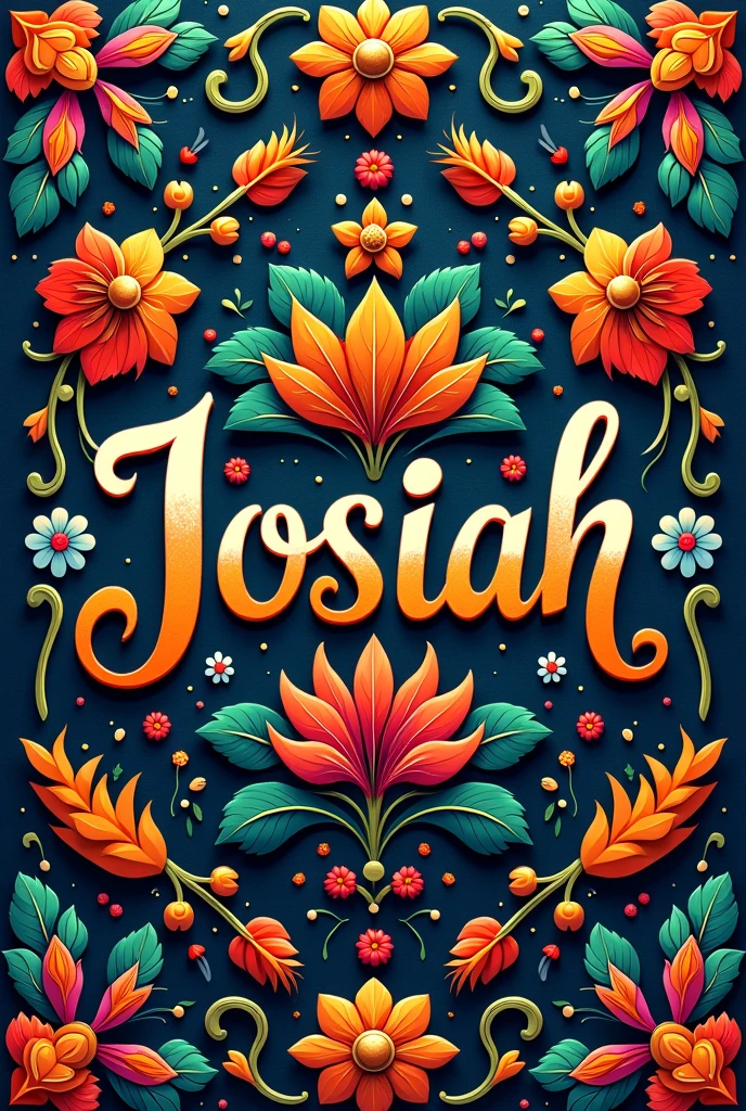 Beautiful Mexican detail with my name: JOSIAH