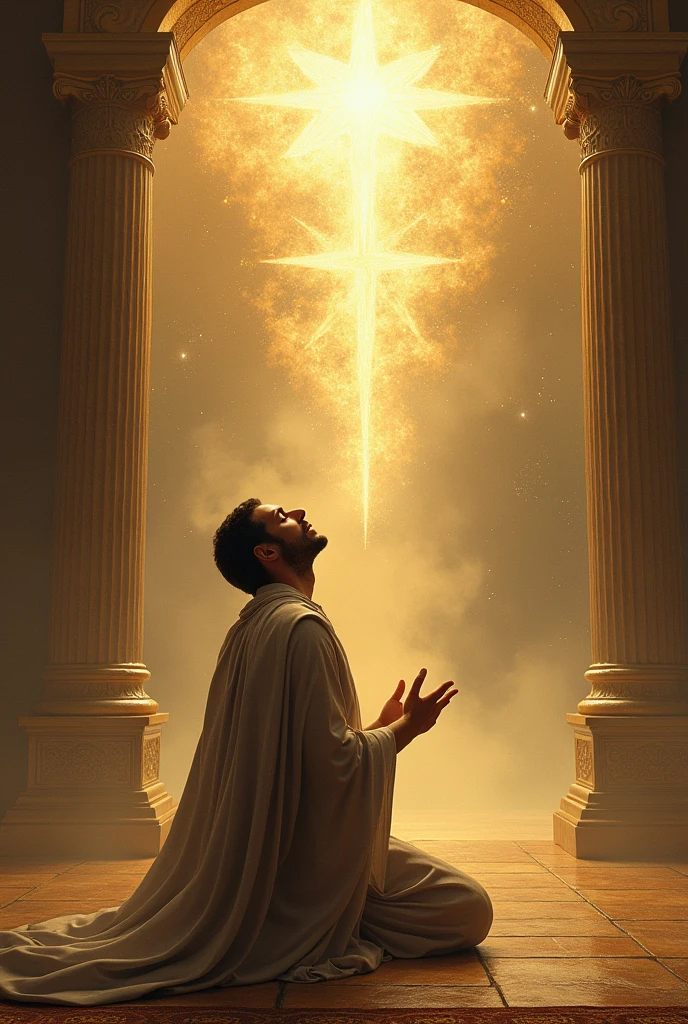 a man worshipping God