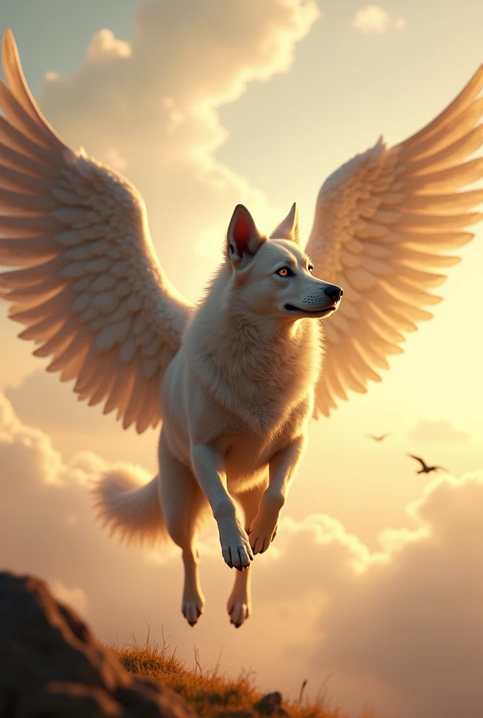 Dog with wings