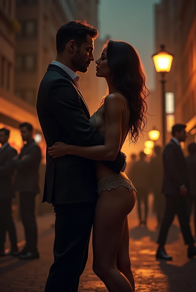 Couple sex in street