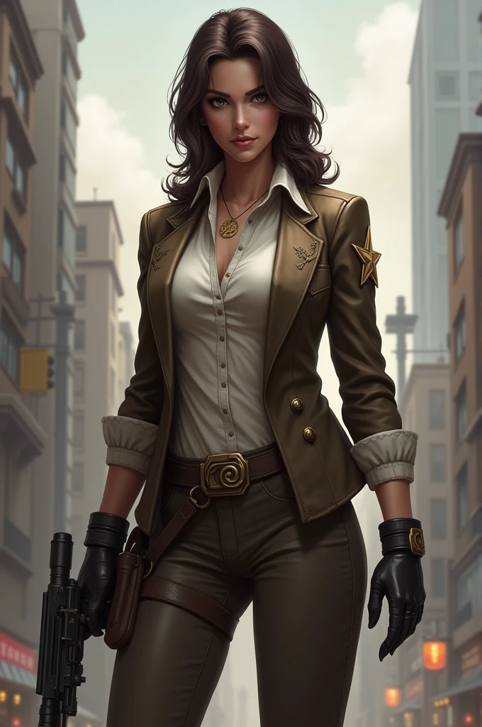 Create a realistic version of League of Legends champion Caitlyn