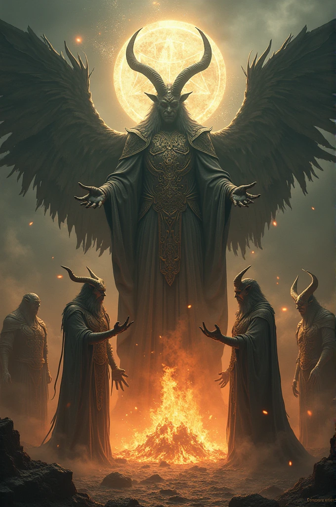 Dios y baphometh y satan, lucifer juntos