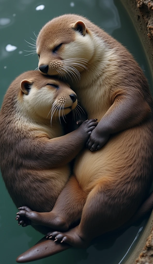 Sea Otters Hold Hands While Sleeping